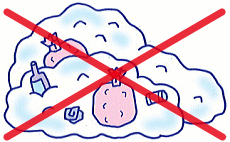 ゴミや土砂等が混じった雪は捨てないでください。