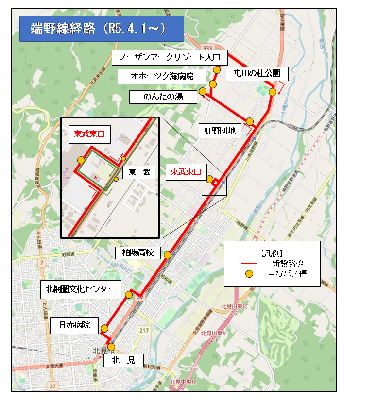 端野線経路図