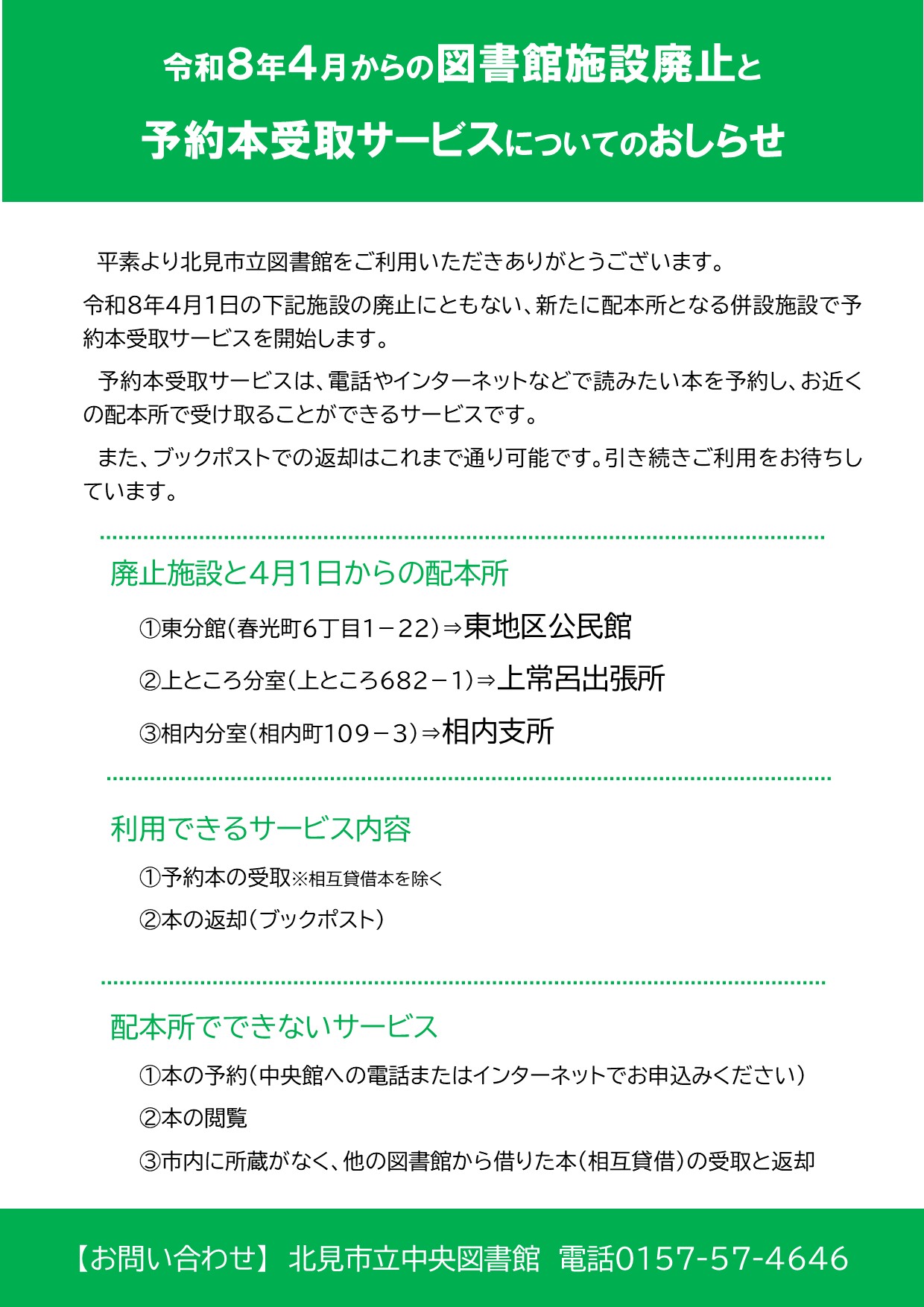 図書館施設廃止について